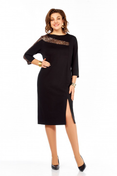 Платье Ольга Стиль С-798 черный - фото 2
