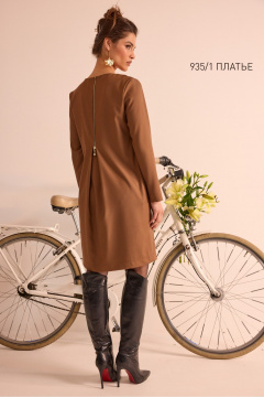 Платье NiV NiV fashion 935/1 коричневый - фото 4