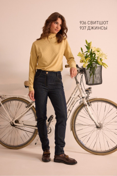 Брюки NiV NiV fashion 937 тёмно-синий - фото 3