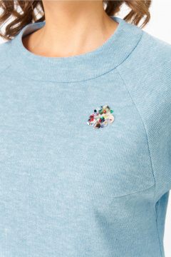 Блуза, юбка Bonna Image 757/7 голубой - фото 4