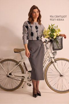 Свитшот NiV NiV fashion 954 серый - фото 3