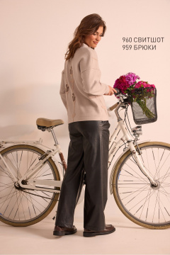 Свитшот NiV NiV fashion 960 светло-бежевый - фото 5