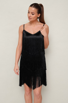 Нарядное платье с бахромой и регулирующими шлейками PUR PUR 11-237 - фото 4