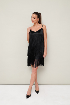Нарядное платье с бахромой и регулирующими шлейками PUR PUR 11-237 - фото 2