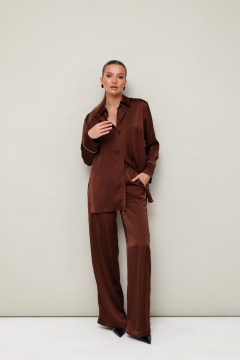 Комбинезон из струящейся ткани с ремнем и брюками PUR PUR 11-314 - фото 2