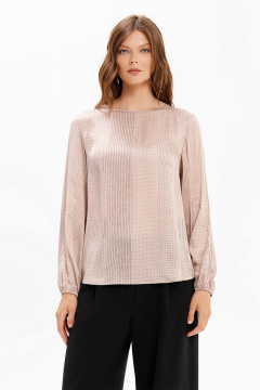 Блуза Nelva 23484 пепельно-бежевый принт - фото 1