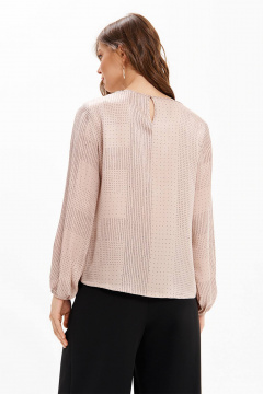 Блуза Nelva 23484 пепельно-бежевый принт - фото 3