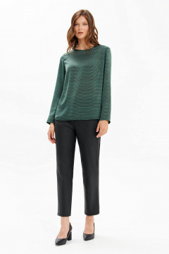 Блуза Nelva 23486 зеленый принт - фото 5