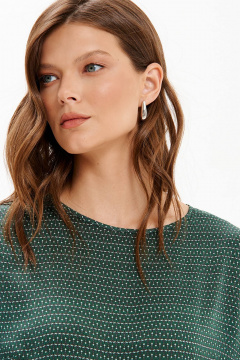 Блуза Nelva 23486 зеленый принт - фото 3