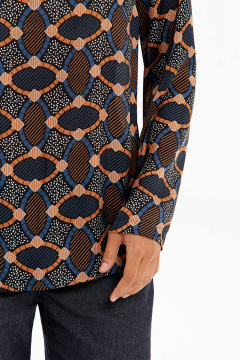 Блуза Nelva 23486 черный принт - фото 3