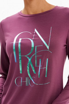 Лонгслив Nelva 23489 пепельно-пурпурный - фото 5