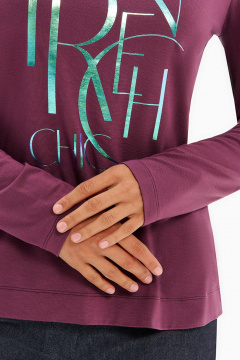 Лонгслив Nelva 23489 пепельно-пурпурный - фото 4