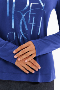 Лонгслив Nelva 23489 ярко-синий - фото 3