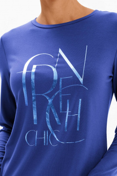 Лонгслив Nelva 23489 ярко-синий - фото 2