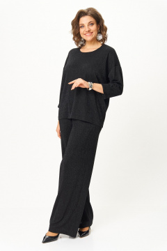 Блуза, брюки БАГРЯНИЦА 5102 черный_блеск - фото 2
