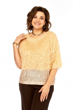 Блуза Ольга Стиль Л-436 персик - фото 4