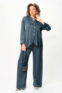 Блуза, брюки Aira Style 24245 индиго - фото 4