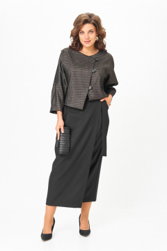 Жакет, юбка Michel chic 1443 черный_золото - фото 2