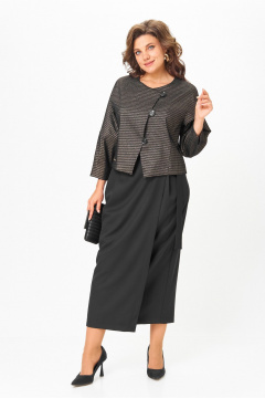 Жакет, юбка Michel chic 1443 черный_золото - фото 1