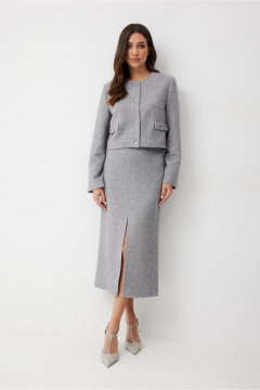 Юбка T.N.D М372/1 серый - фото 4