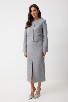 Юбка T.N.D М372/1 серый - фото 3