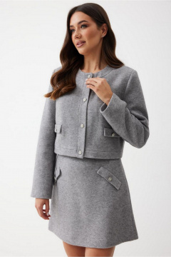 Жакет T.N.D М666/1 серый - фото 1