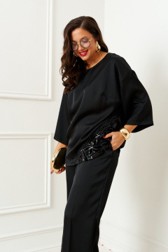 Блуза, брюки Beautiful&Free 6401 черный - фото 4