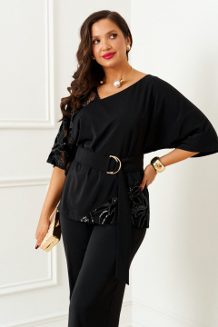 Блуза, брюки Beautiful&Free 6402 черный - фото 5