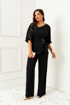 Блуза, брюки Beautiful&Free 6402 черный - фото 3