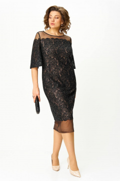 Платье Karina deLux M-1403 черный - фото 4