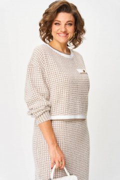 Платье Karina deLux M-1400 бежевый - фото 3