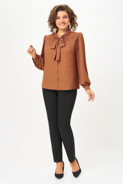 Блуза DaLi 7011 коричневая - фото 1