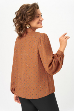 Блуза DaLi 7011 коричневая - фото 3