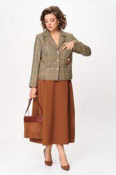 Жакет, юбка Aira Style 24-17А бурбон_новый - фото 4