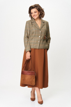 Жакет, юбка Aira Style 24-17А бурбон_новый - фото 2