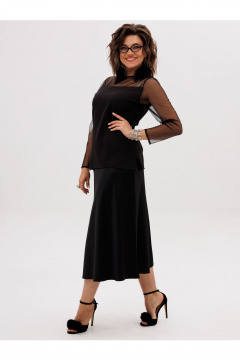 Блуза Anelli 1777 черный_туман - фото 1