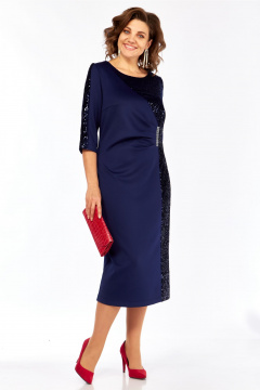 Платье Matini 1044 синий_водолаз - фото 5