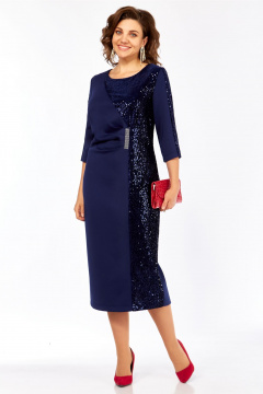 Платье Matini 1044 синий_водолаз - фото 1