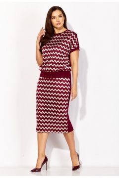 Блуза, юбка TAiER 1331 винный - фото 3