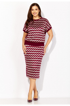 Блуза, юбка TAiER 1331 винный - фото 1