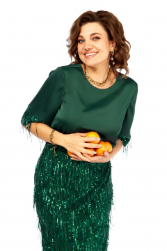 Платье Ольга Стиль С-982 зеленый - фото 4