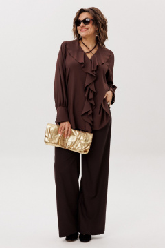 Блуза Anelli 1679 пряный_какао - фото 4