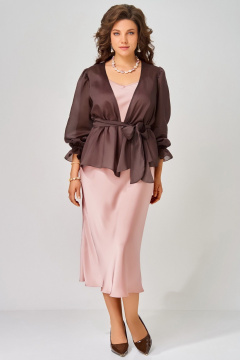 Платье, туника Fita 3193 розово-шоколадный - фото 1