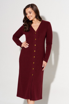 Платье AltaModa 1044 бордовый - фото 4