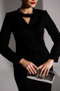 Жакет, юбка Мода Юрс 25-2888 черный - фото 4