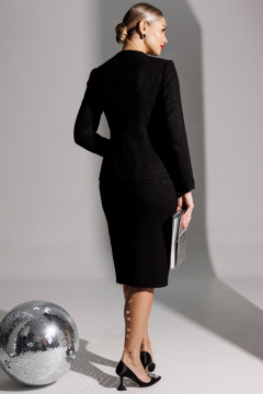 Жакет, юбка Мода Юрс 25-2888 черный - фото 2