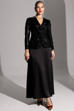 Жакет, юбка Мода Юрс 25-2881 черный - фото 1
