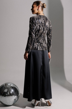 Жакет, юбка Мода Юрс 25-2881 серый - фото 5