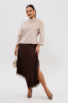 Джемпер, юбка Mubliz 302 шоколадный - фото 2