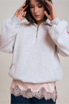 Джемпер JRSy 2652 серый_меланж - фото 5